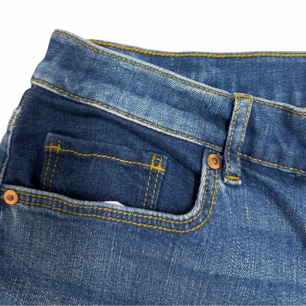 LOFT Boyfriend Patchwork The Girlfriend Jeans Siz… - image 3